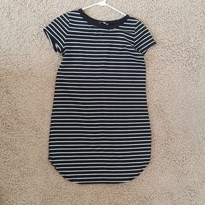 Black Stripped Cotton Dress